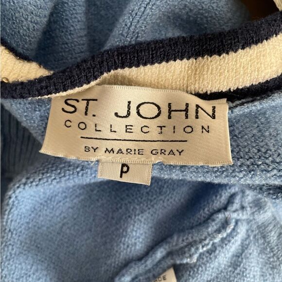 Vintage St. John Santana Knit Tank Top Crop Size Small Embellished - Picture 4 of 6